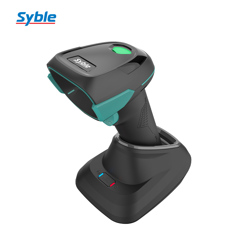 Leitor de código de barras Bluetooth sem fio 2D com base de carregamento